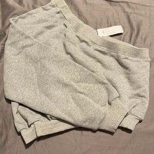 One sleeve crop sweater